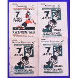 1931-1934 Inc, Middlesex Sevens Rugby Programmes (4): Lovely quartet, sought-after stylish