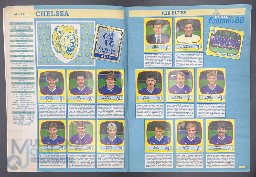 Panini Football Soccer Stars 1988 Sticker Album complete (Inside back cover has had the numbers - Image 3 of 7