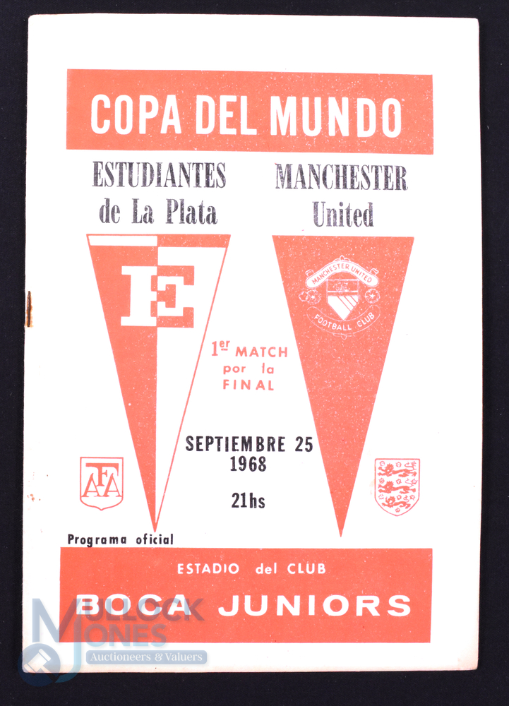 Estudiantes de la Plata v Manchester United Intercontinental Cup final (played between the South