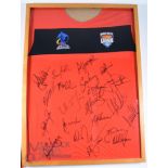 2003 Tonga Signed Rugby World Cup Shirt, multi signed shirt with signatures of Glen Fisiiahi,
