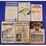 1952/53 Wolverhampton Wanderers away match programmes to include Bolton Wanderers, Aston Villa,