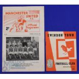 FA Youth Cup final 1963/64 Swindon Town (Don Rogers) v Manchester Utd (George Best) (very tiny pin