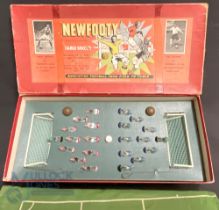 1954-55 Newfooty Table Soccer De-Lux Edition illustrated box with 2 celluloid teams red with white