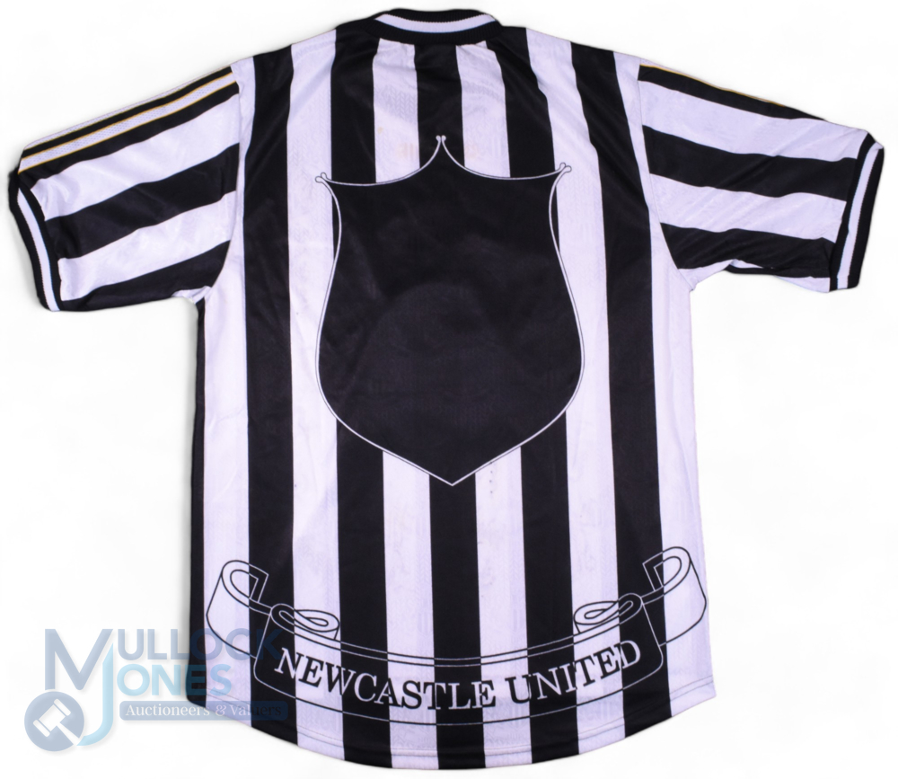 1997/98 Newcastle United Multi-Signed home football shirt in black and white, Adidas/Newcastle Brown - Image 2 of 2