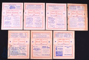 Shrewsbury Town away match programmes v Aldershot 1951/52, 1952/53, 1953/54, 1954/55 (poor), 1955/