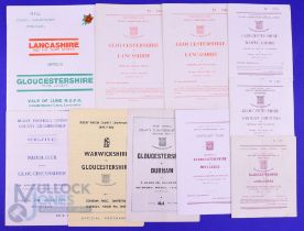 1959-77 Gloucester Rugby County Ch. Semis Programmes (10): Glos v Durham (Replay) 59, Warwicks 68