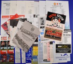 Manchester Utd in the FA Youth Cup 1985/86 - 2015/16 football programmes, including finals and