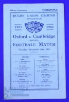 Scarce 1923 Varsity Match Rugby Programme: A little creased but very collectable, Oxford win. G