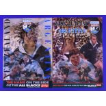 1997 NZ v Argentina Rugby Programmes (2): Large glossy issues for the pair of Tests at Wellington