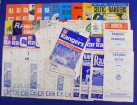 Selection of Rangers programmes to include homes 1967/68 Aberdeen, Hearts, Kilmarnock, Falkirk,