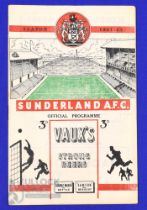 1951/52 Sunderland v Manchester Utd Div. 1 match programme 8 March 1952; fair. (1)