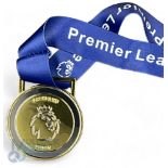 2016/17 Premier League Champions Medal with blue neck ribbon