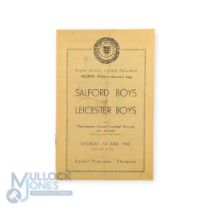 1947 at Manchester United; English Schools FA Cup Final Salford Boys v Leicester Boys 7 June 1947, 8