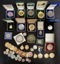 Collection of Football Medal and Coins mostly modern to consist of Replica Charity Shield, London