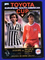 1985 Europa/South American Cup final in Tokyo Juventus v Argentinos Juniors match programme;