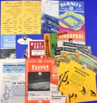 1963/64 Complete league season Wolverhampton Wanderers match programmes homes (21 including WHU