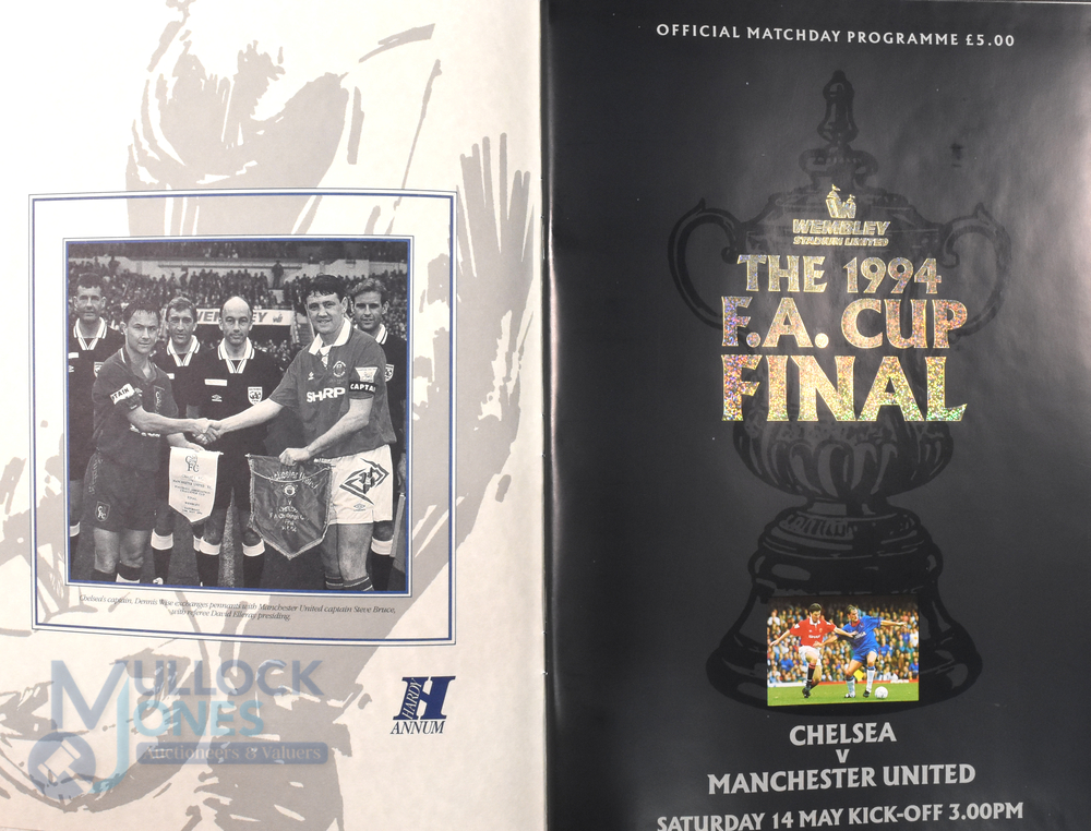 1994 FAC Final Hardback limited edition (number 1277 of 1994) Chelsea v Manchester Utd match - Bild 3 aus 3