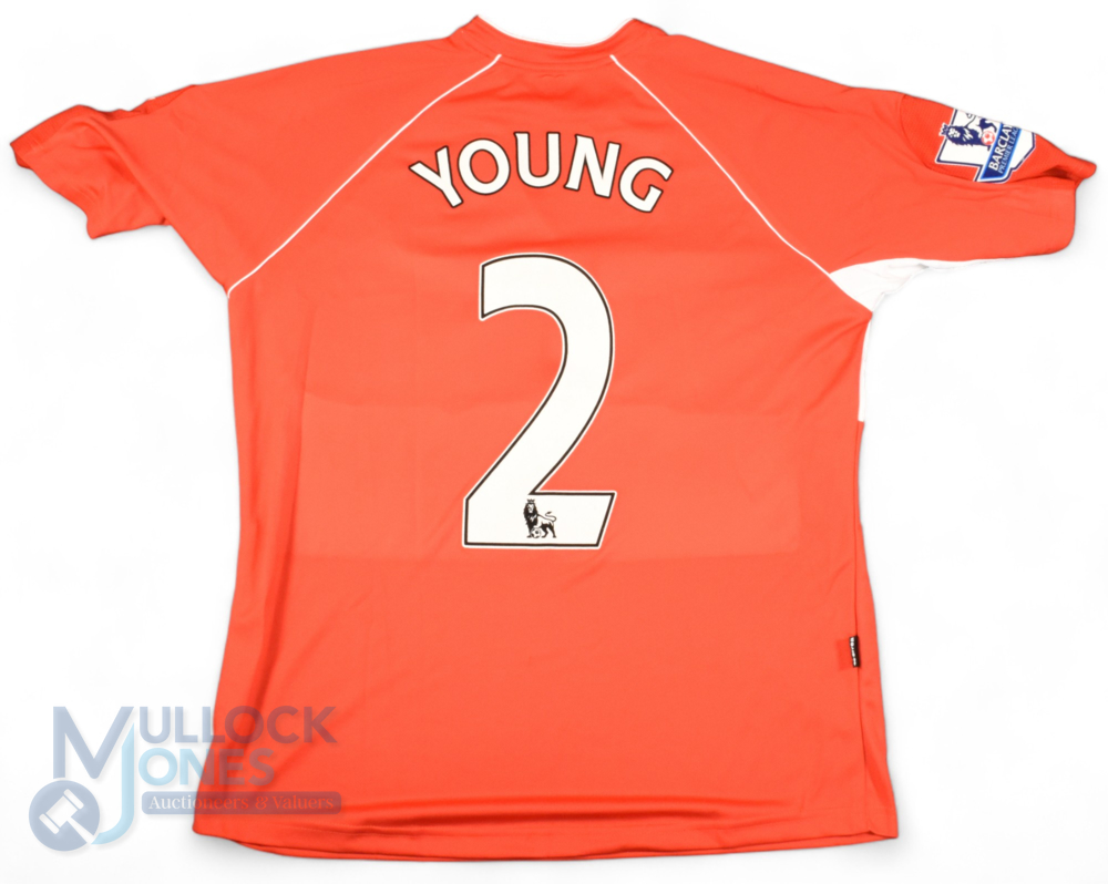 2008/09 Luke Young No 2 Middlesbrough match worn home football shirt worn during the season, in red, - Image 2 of 2