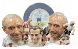 Bairstow Manor Pottery Stanley Matthews Character Jug, limited 1500 one in his Stoke City kit and