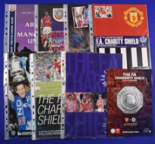 Collection of Charity Shield match programmes to include 1993 Arsenal v Manchester Utd, 1994