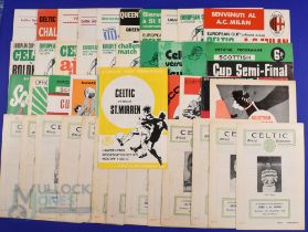 Selection of Glasgow Celtic football programmes to include homes 1965/66 Falkirk, 1966/67 St.