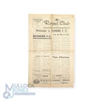 1967 Royal Club Lieges v Dundee United Inter Cities Fairs Cup Programme, large format programme,