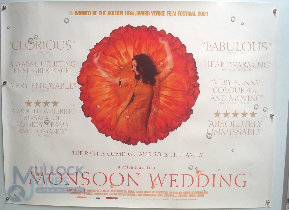 4 Original Movie/Film Posters - Monsoon Wedding, The Piano Teacher, Assault on Precinct 13,