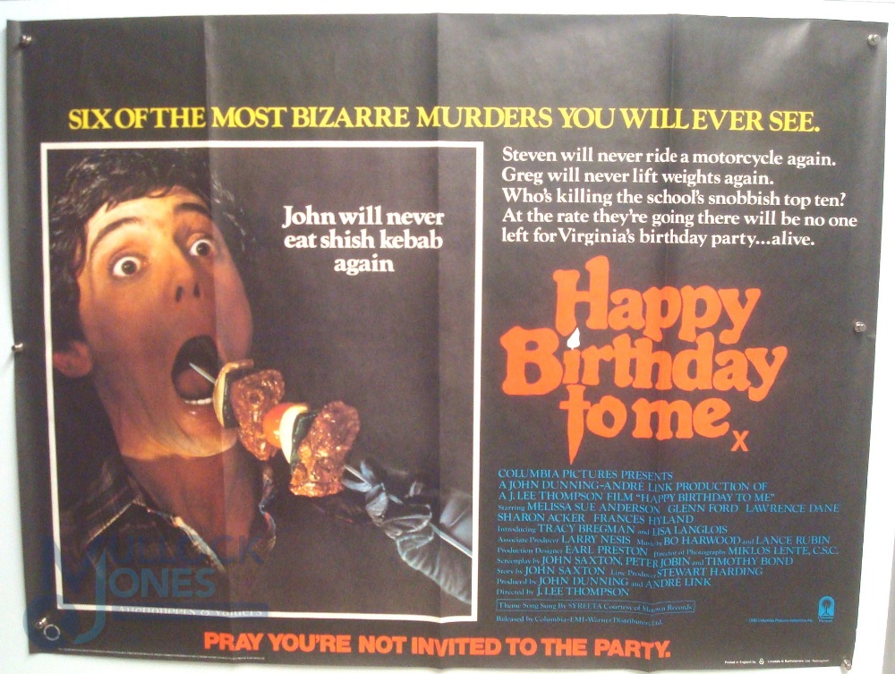 Original Movie/Film Poster - 1981 Horror Happy Birthday from Me - 40x30" approx. kept rolled,