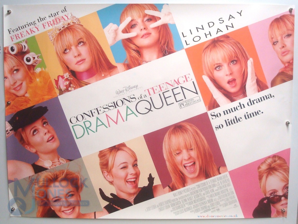 4 Original Movie/Film Posters - Confessions of a Teenage Drama Queen, Virtual Sexuality, The Black