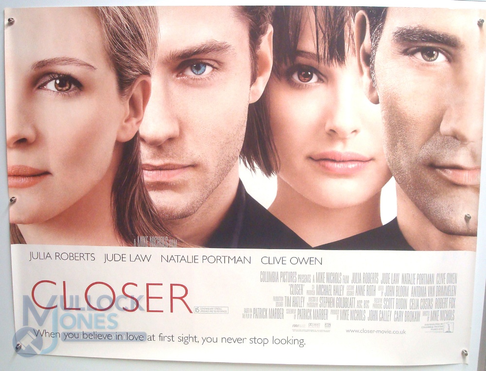 4 Original Movie/Film Posters - Closer, Crazy Beautiful, Head Over Heels, Together - 40x30"