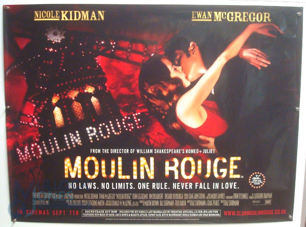 Original Movie/Film Poster - 2001 Moulin Rouge - 40x30" approx. kept rolled, creases apparent, Ex - Bild 2 aus 2