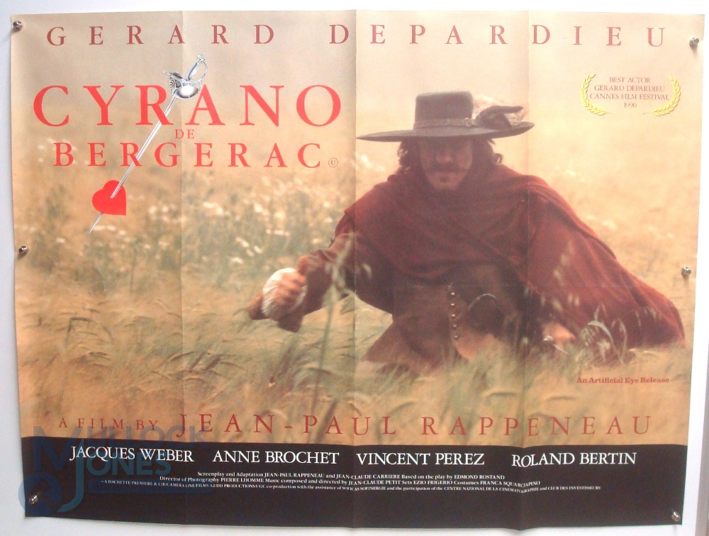 Original Movie/Film Poster - 1990 Cyrano de Bergerac - 40x30" approx. kept rolled, creases apparent,
