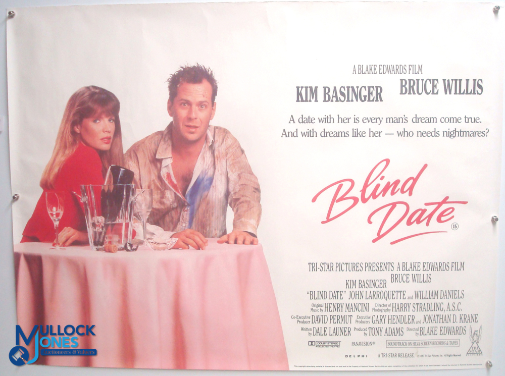 Original Movie/Film Poster - 1987 Extreme Prejudice, 1987 Outrageous Fortune, 1987 Blind Date, - Image 3 of 5