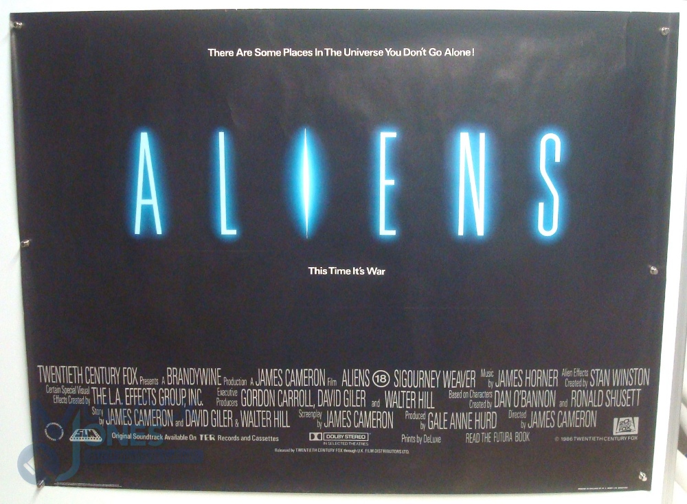 Original Movie/Film Poster - 1986 Alien - 40x30" approx. kept rolled, creases apparent, Ex Cinema