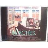 Original Movie/Film Poster - 1988 Beaches - 40x30" approx. kept rolled, creases apparent, Ex