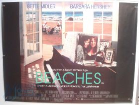 Original Movie/Film Poster - 1988 Beaches - 40x30" approx. kept rolled, creases apparent, Ex