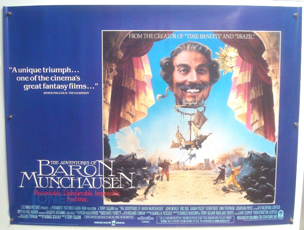 Original Movie/Film Poster - 1988 Baron Munchausen - 40x30" approx. kept rolled, creases apparent, - Bild 2 aus 2