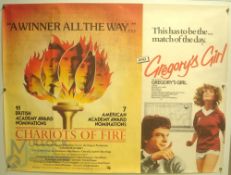 Original Movie/Film Poster - 1981 Double Bill Chariots of Fire / Gregory Girl - 40x30" approx.