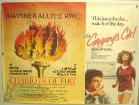 Original Movie/Film Poster - 1981 Double Bill Chariots of Fire / Gregory Girl - 40x30" approx.