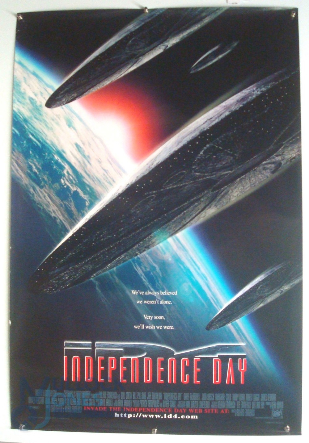 Original Movie/Film Poster - 1996 Independence Day - 40x30" approx. kept rolled, creases apparent,