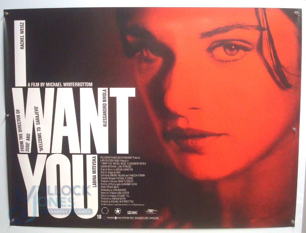 4 Original Movie/Film Posters - Patch Adams, Future, Thursday, I Want You - 40x30" approx. kept - Bild 4 aus 4