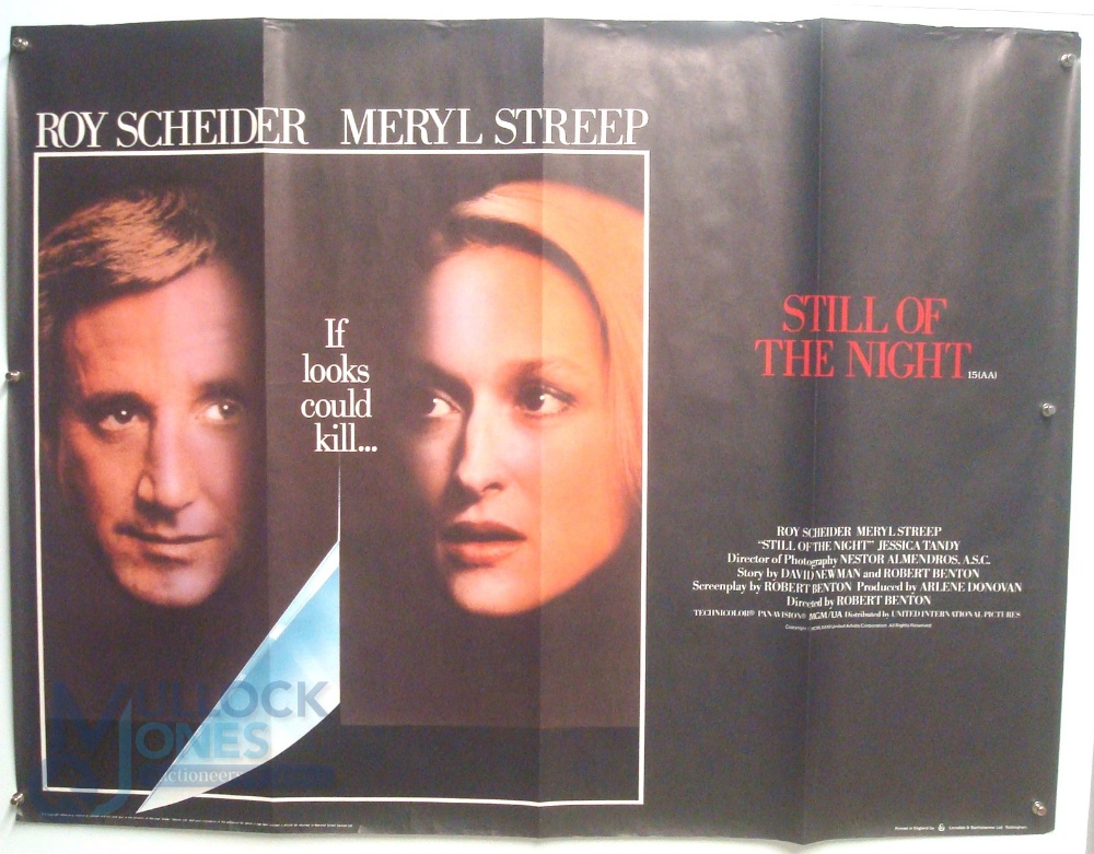 Original Movie/Film Poster - 1982 Still of the Night - 40x30" approx. kept rolled, creases apparent,