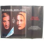 Original Movie/Film Poster - 1982 Still of the Night - 40x30" approx. kept rolled, creases apparent,