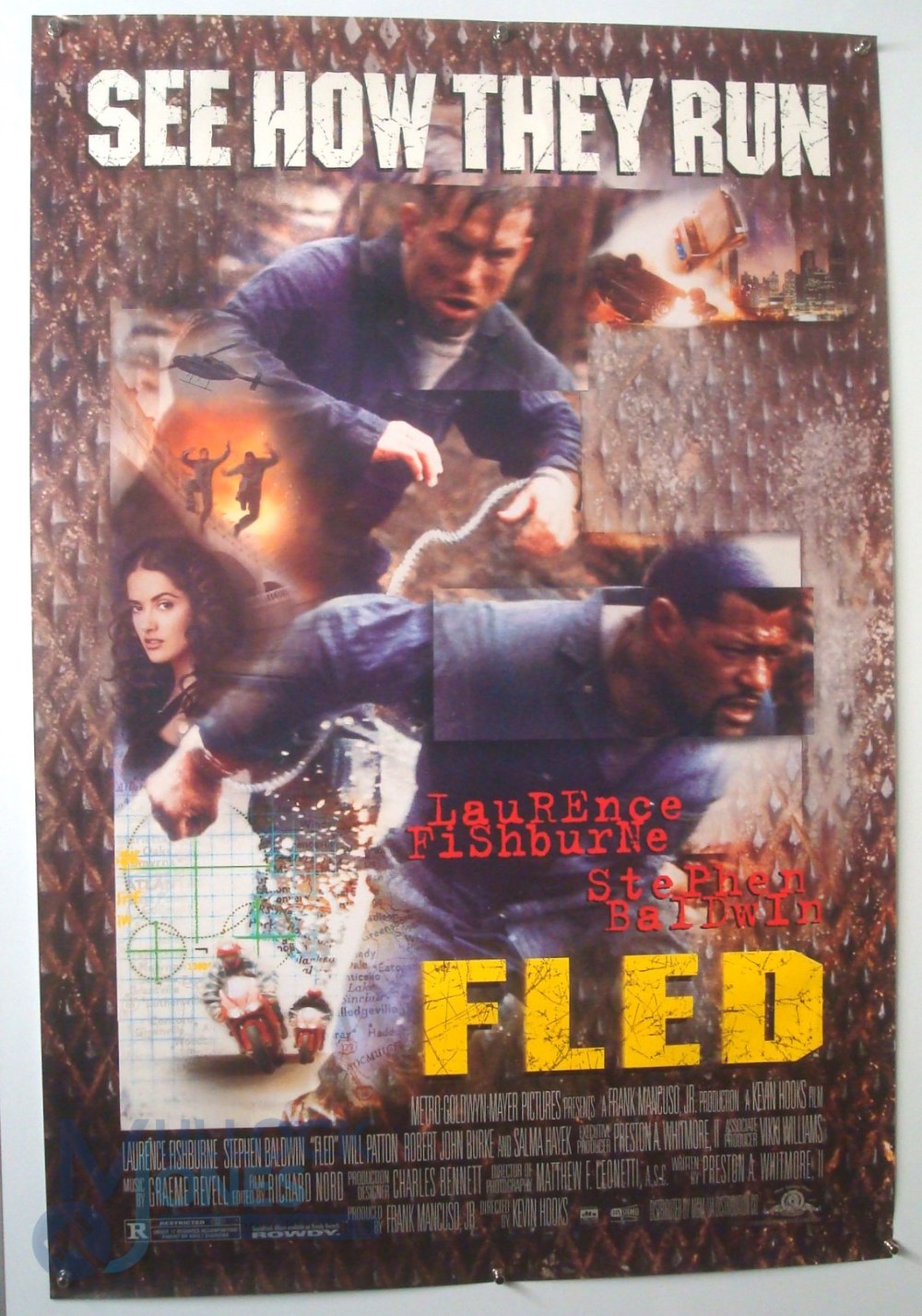 Original Movie/Film Poster - 1996 Fear and 1996 Fled - 40x30" approx. kept rolled, creases apparent, - Bild 2 aus 2