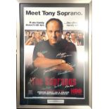 The Sopranos Autographed poster print - signed in ink by the cast to include James Gandolfini,