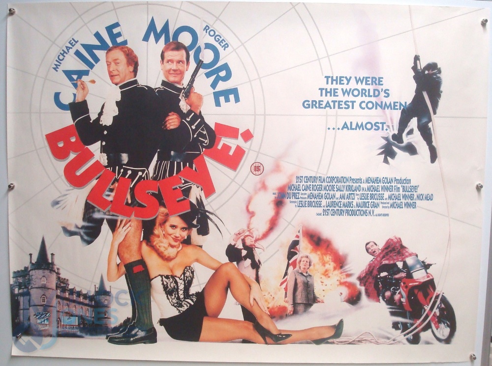Original Movie/Film Poster - 1990 Bullseye Caine & Moore - 40x30" approx. kept rolled, creases