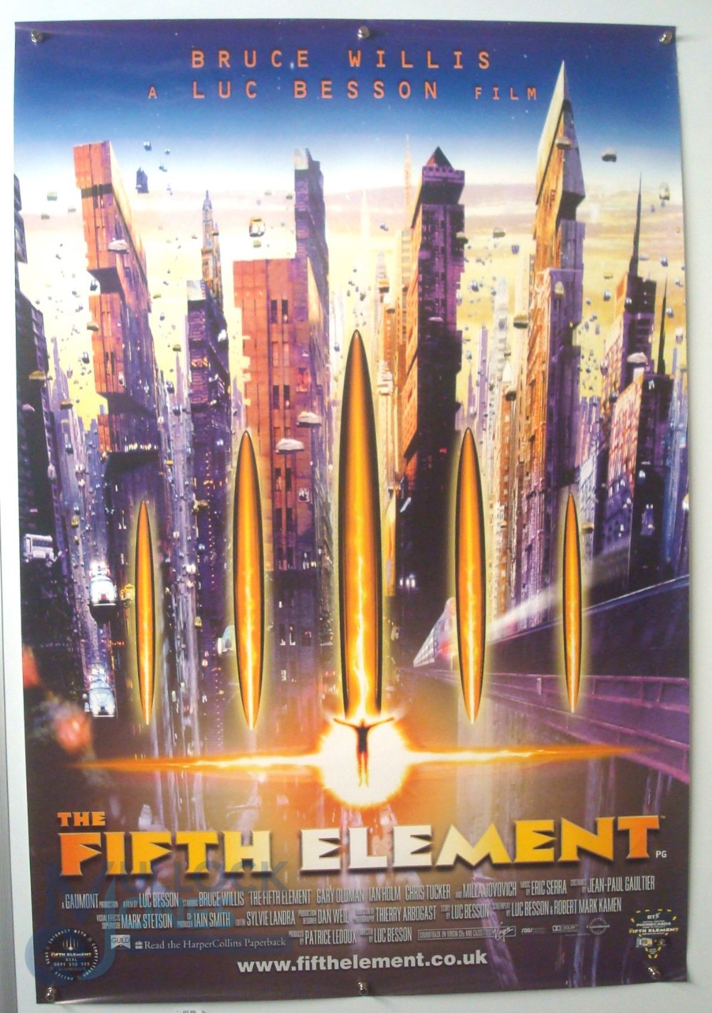 4 Original Movie/Film Posters - Girl 6, Jade, The Client, The Fifth Element - 40x30" approx. kept - Bild 4 aus 4