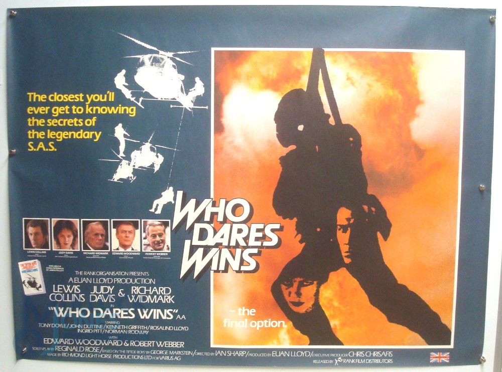 Original Movie/Film Poster - 1982 Who Dares Wins - 40x30" approx. kept rolled, creases apparent,