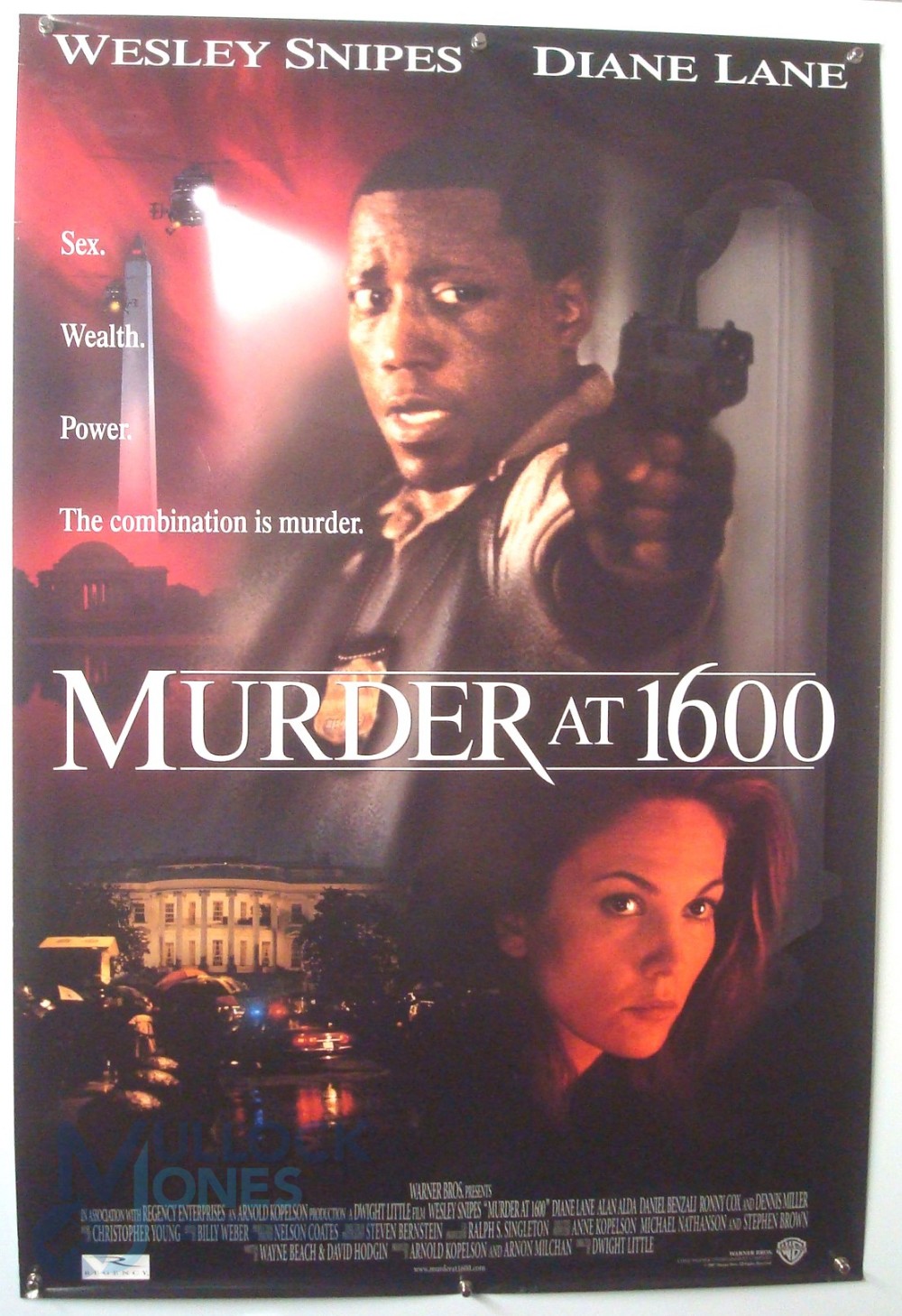 Original Movie/Film Poster - 2000 Shanghai Noon, 1997 Murder at 1600 - 40x30" approx. kept rolled, - Image 2 of 2