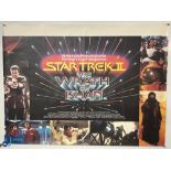 Original Movie/Film Poster - 1982 Star Trek II The Wrath of Khan, 40x30” approx. light folds,